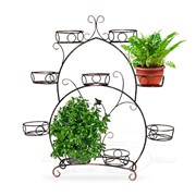 Подставка для цветов на подоконник на 9 цветов черно-золотая 14-909-BG - фото 46304