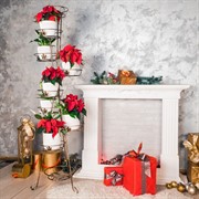 Подставка напольная Декор на 9 цветов кованая чёрно-золотая высота 172см 19-009-BG - фото 46406