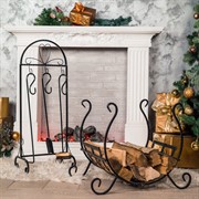 Каминный аксессуар кованый три предмета 504-04 - фото 46433