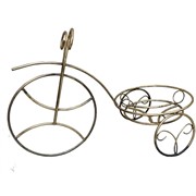 Подставка Велосипед на 1 цветок чёрно-золотая 11-091 - фото 46507