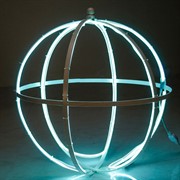 Световая фигура Шар новогодний белый неон 67-352 - фото 46554