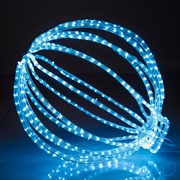 Фигура световая Шар новогодний белый дюралайт 67-354 - фото 46558