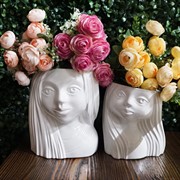 Кашпо-девочка керамика 13/h16см (ГЛ 091) - фото 46817