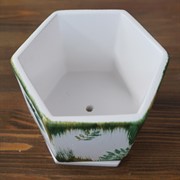 Горшок Флора шестигранник 14х16/14см - фото 47046