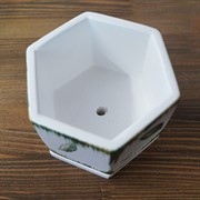 Горшок Флора 0,5л шестигранник 13х11/h10см - фото 47073