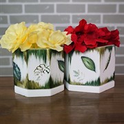 Горшок Флора 0,5л шестигранник 13х11/h10см - фото 47075