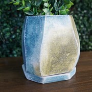 Горшок Джинс 0,5л капля 12х12/h14см - фото 47181