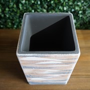 Горшок Кубик высокий темн 12/17см - фото 47205