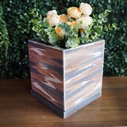 Горшок Кубик 1,1л темный 12см - фото 47207