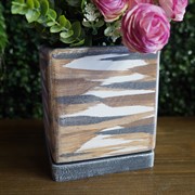 Горшок Кубик 1,1л темный 12см - фото 47209