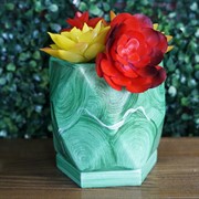 Горшок Малахит 0,4л кристалл 9х10/11см - фото 47219