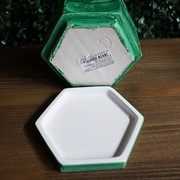 Горшок Малахит 0,5л шестигранник 13х11/10см - фото 47224