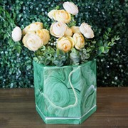 Горшок Малахит 1,3л шестигранник 14х16/14см - фото 47225