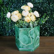 Горшок Малахит 1,3л шестигранник 14х16/14см - фото 47226