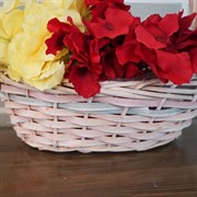 Корзина плетеная ива 32х25х12см выбеленная - фото 47524