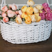 Корзина плетеная ива 40х30х15см белый - фото 47530