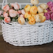 Корзина плетеная ива 34х13х24см белый - фото 47532