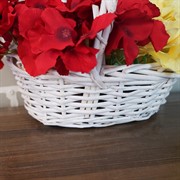 Корзина плетеная ива 28х18х11см белый - фото 47534