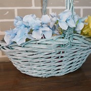 Корзина плетеная ива 43х37,5х39см светло-зеленый - фото 47536