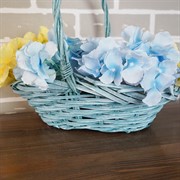 Корзина плетеная ива 33х25,5х30см светло-зеленый - фото 47542