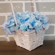 Корзина плетеная бамбук 14х14х9,5/h32см белый - фото 47547