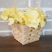 Корзина плетеная бамбук 14х14х9,5/h32см натуральный - фото 47550