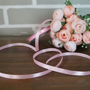 Лента атлас 6мм х 25 м К нежно-розовый - фото 47564