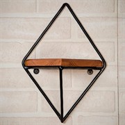 Подставка настенная Лофт 1 полка металл и дерево длина 35см 66-501 - фото 47934