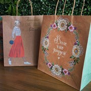 Сумочка крафт 26х32х12см - фото 48609