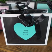 Сумка бумажная делюкс 22,3х18х10см - фото 48630