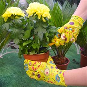 Перчатки нейлоновые Цветочек Люкс с нитриловым покрытием - фото 48973