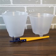 Горшок Конус 1,3л прозрачный с вкладкой - фото 49089