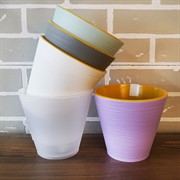 Горшок Конус 1,3л прозрачный с вкладкой - фото 49091