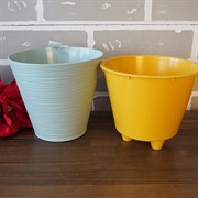 Горшок Конус 1,3л мятный с вкладкой - фото 49099