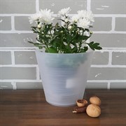 Горшок Конус 3,7л прозрачный с вкладкой - фото 49124