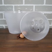 Горшок Конус 3,7л прозрачный с вкладкой - фото 49125