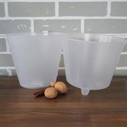 Горшок Конус 3,7л прозрачный с вкладкой - фото 49126