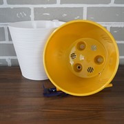 Горшок Конус 3,7л белый с вкладкой - фото 49129