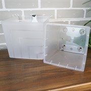 Горшок Квадро 6,6л прозрачный с вкладкой - фото 49140