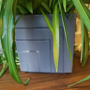 Горшок Квадро 6,6л антрацит с вкладкой - фото 49147