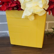 Горшок Квадро 6,6л медовый с вкладкой - фото 49151