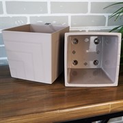 Горшок Квадро 6,6л фраппе с вкладкой - фото 49156