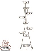 Подставка напольная Декор на 9 цветов кованая чёрно-золотая высота 172см 19-009-BG - фото 4950