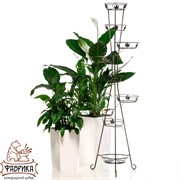 Подставка напольная Декор на 9 цветов кованая чёрно-золотая высота 172см 19-009-BG - фото 4951