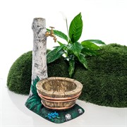 Умывальник садовый Берёзка с кадкой стеклопластик высота 70см U09040 - фото 49532 Умывальник садовый Берёзка с кадкой стеклопластик высота 70см U09040 - фото 49532