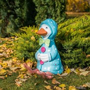 Фигура садовая Утёнок в голубом плаще сидит F08976-Blue - фото 49601