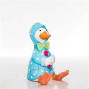 Фигура садовая Утёнок в голубом плаще сидит F08976-Blue - фото 49605