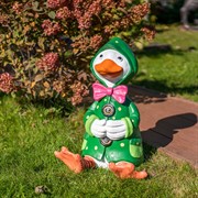 Фигура садовая Утёнок в зелёном плаще высота 53см F08976-Gr - фото 49625