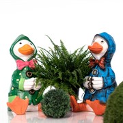 Фигура садовая Утёнок в зелёном плаще высота 53см F08976-Gr - фото 49628