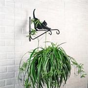 Кронштейн для цветочного горшка настенный длина 48см металл Кот 201-004B - фото 49719